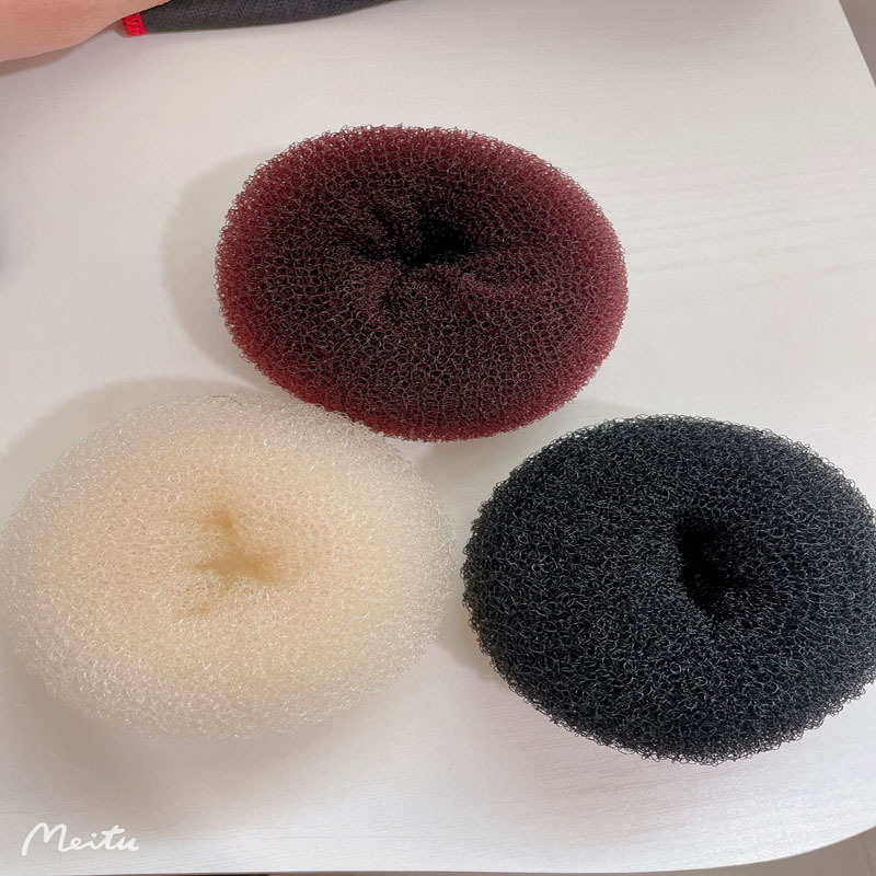 鱼丝网甜甜圈丸子头印度出口发饰发圈编织圈盘发神器针织机器机械