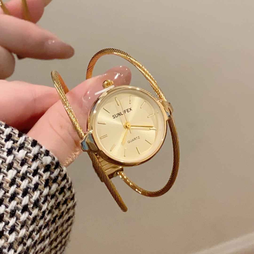 Sunlifex Niche Design Open Bracelet Watch Women's Simple and Versatile Fashion Watch Hot Sale New Style