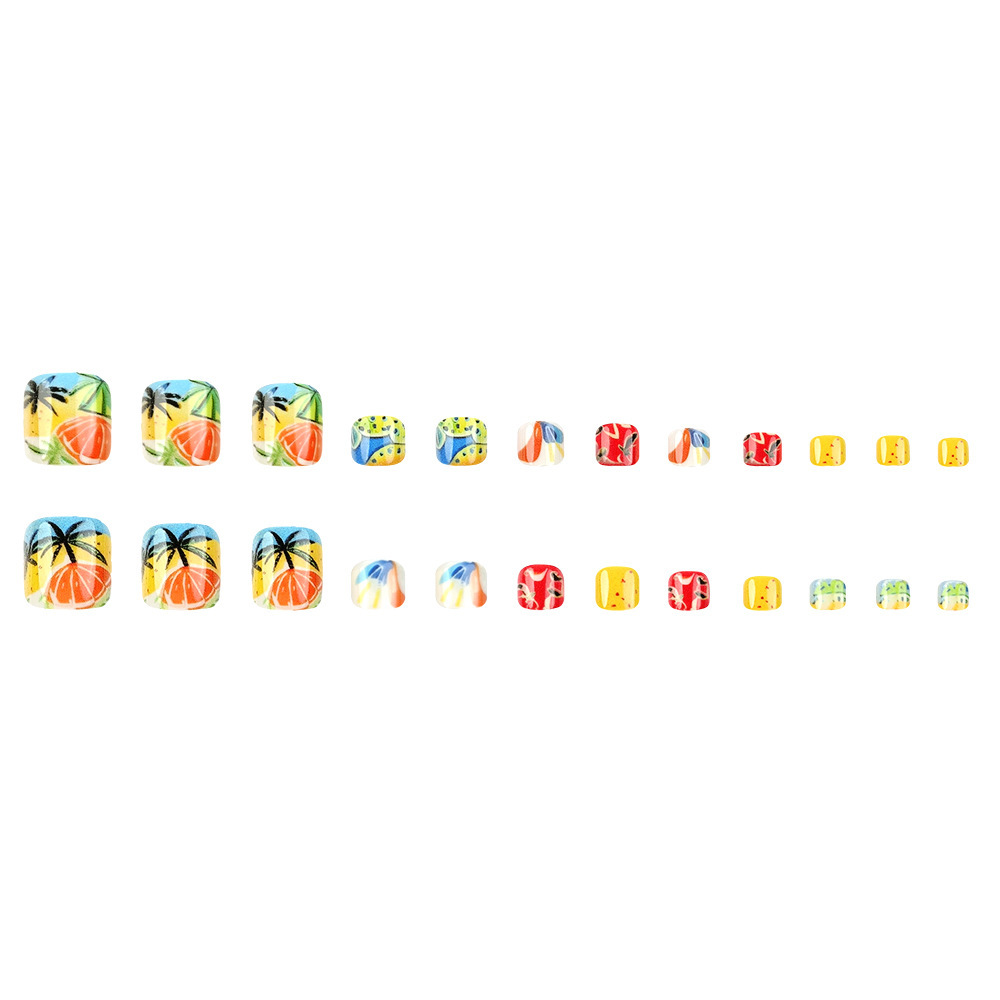 Hot Girl Summer Beach Coconut Tree Nail Nail Sencillo Shell Snigle Nail Parche de uñas Venta caliente en Europa y América