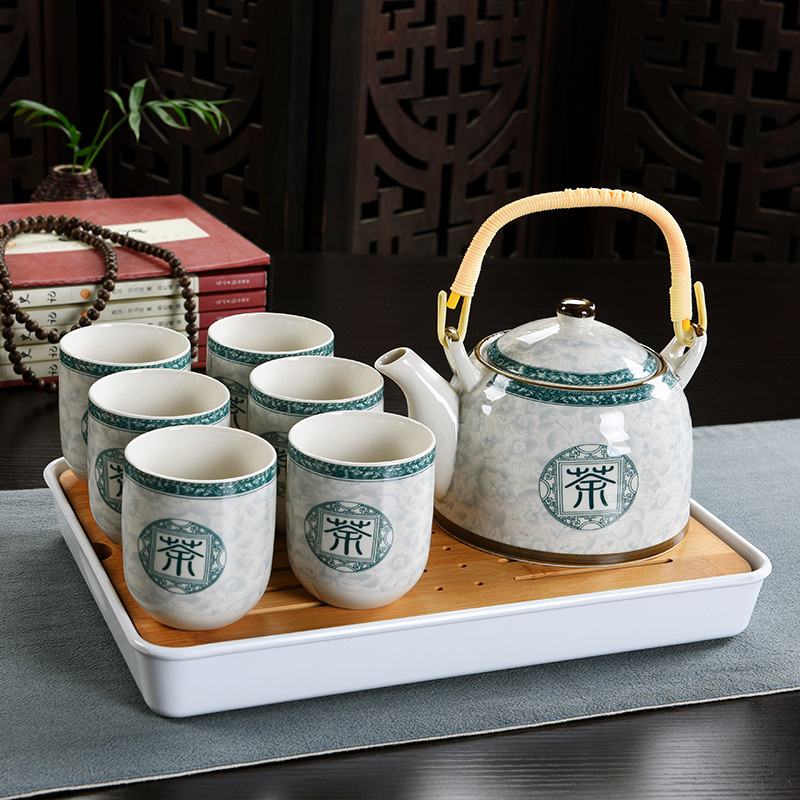 Retro blue and white ceramic filter for home use