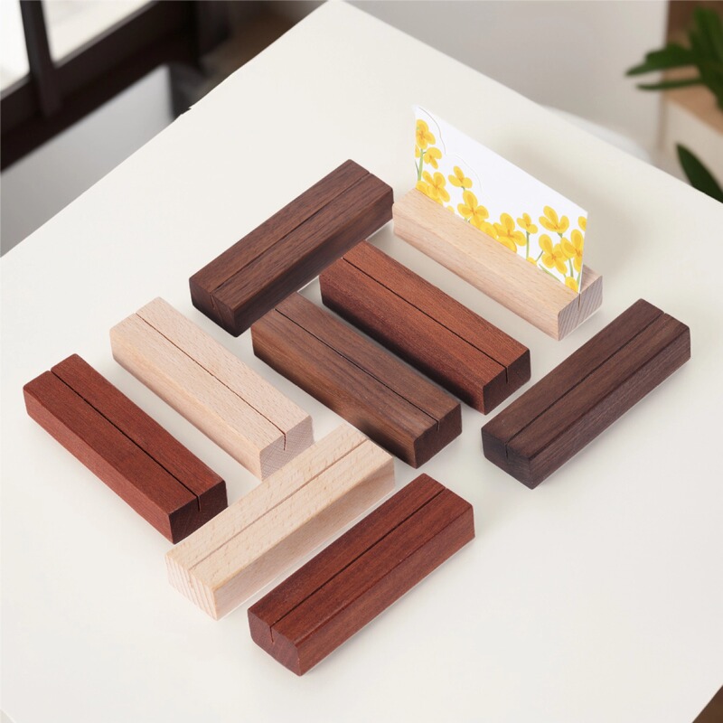 Beech Wood Card Base, Black Walnut Wood Base, Ebony Wood Postcard Base, Solid Wood Base, Manufacturer in Stock, Ready to Ship