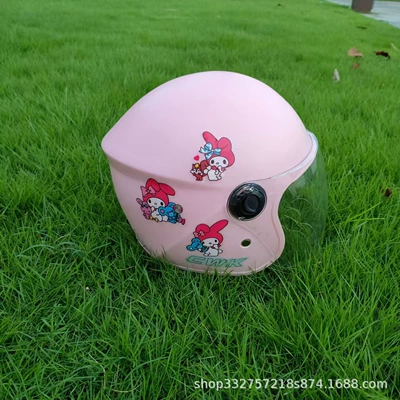 Motosiklet kaskı (dəbilqə) – winter warm cold safety helmet - light-pink-melody-transparent-long-mirror