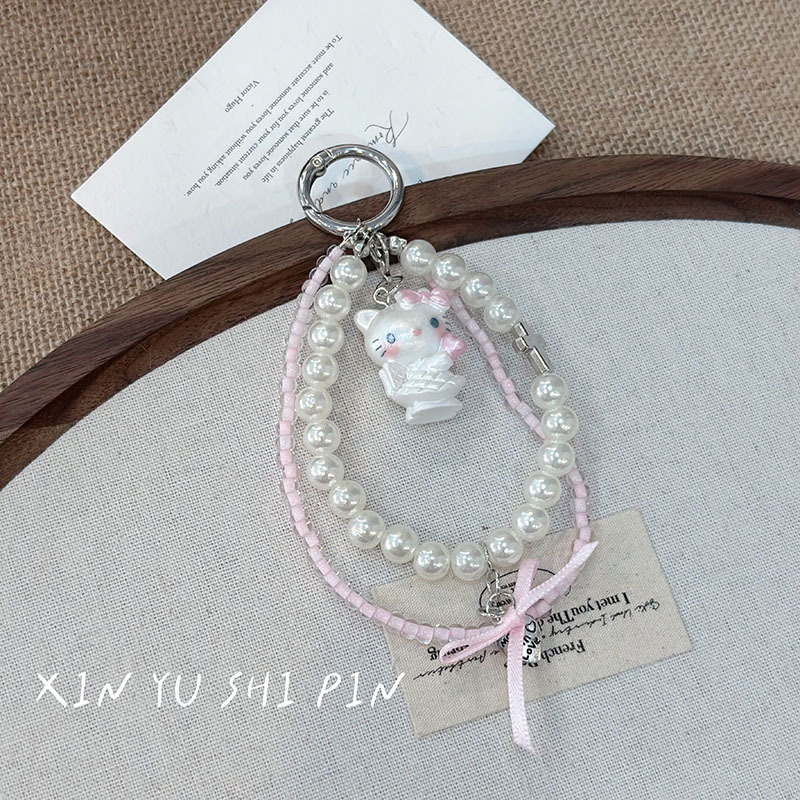 Cute fuchsia mobile phone pearl