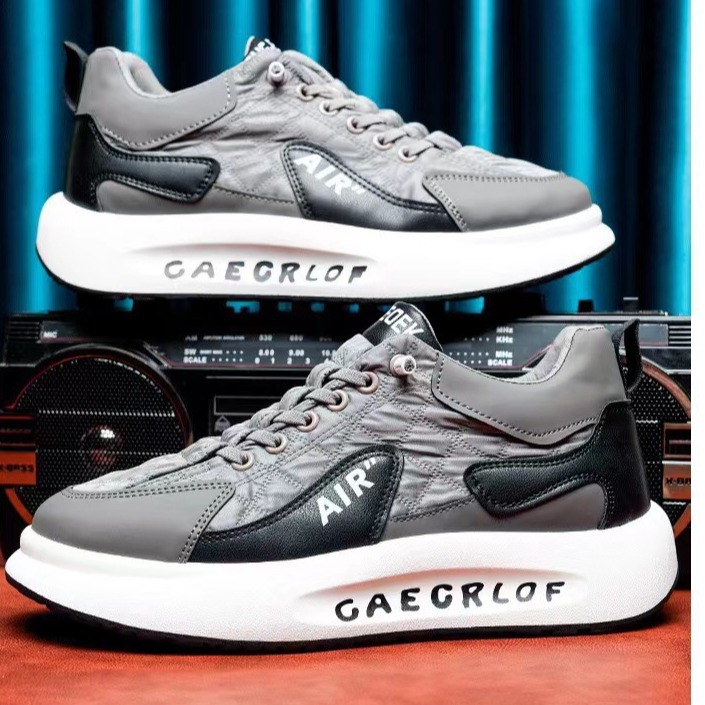 Sports Casual Running Thick Sole Height Increasing Dad White Sneakers Men's Fashion Trendy Shoes_voghion.com