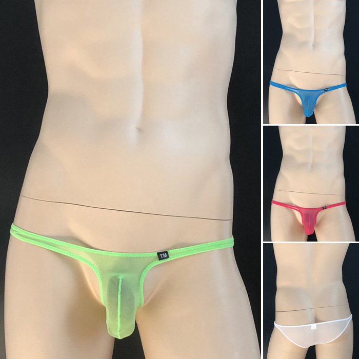 [Factory] Men's Transparent Briefs Mesh Low Waist Men's Underwear 3716