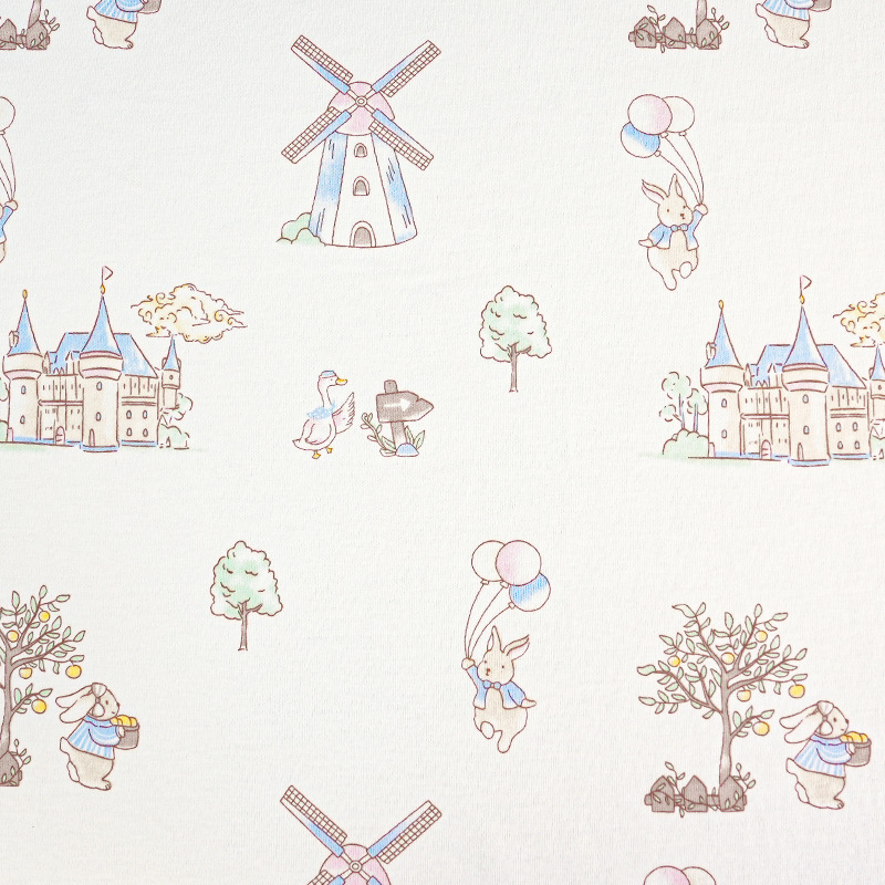 ニット綿綿綿毛布プリント赤ちゃん精櫛プリント枕カバー生地赤ちゃん下着tシャツニット生地|undefined