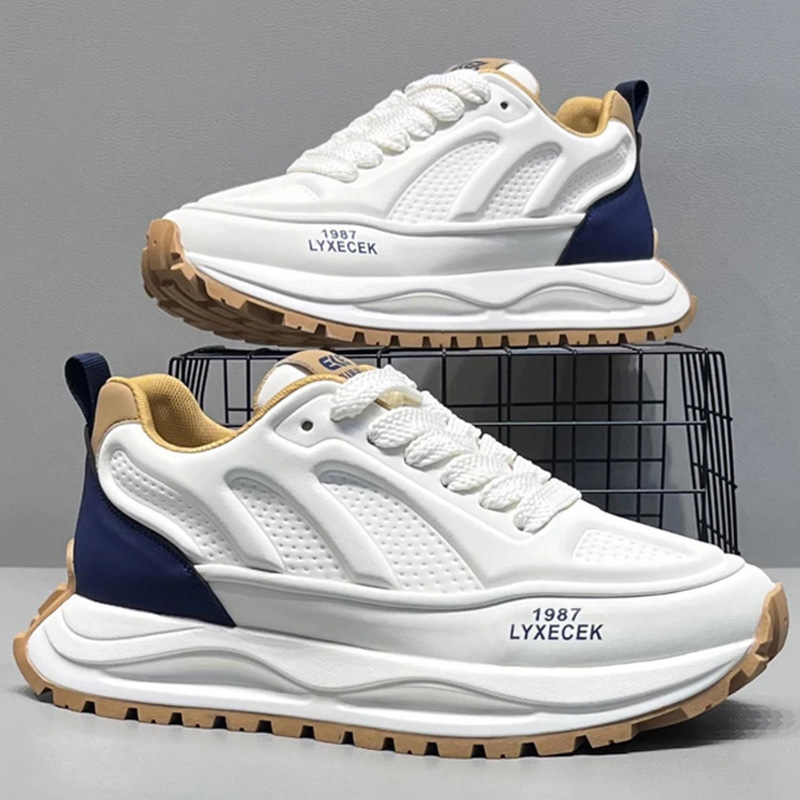 Men's Shoes 2025 New Non-Slip Thick-Soled Dad Shoes Men's Fashionable Breathable Forrest Gump Shoes Soft-Soled Low-Cut Sports Shoes