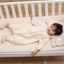 【断码特价】有机彩棉婴儿短袖睡袋春秋纯棉纱布分腿宝宝长袖睡袋