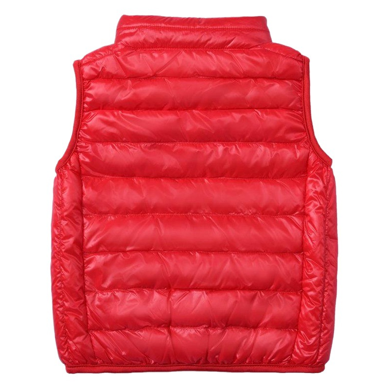 Children's down Vest Short Jacket for Boys and Girls, Toddlers and Older Children, Stand Collar Lightweight Warm Outerwear