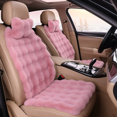 Seat Cover for Winter — Seat cushion, seat cover - taro-color-1-single-seat-1-backrest-1-neck-pillow-bubble-plush