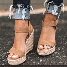 J 45601 Oversized Fish Mouth Wedge Sandals ����������Ь