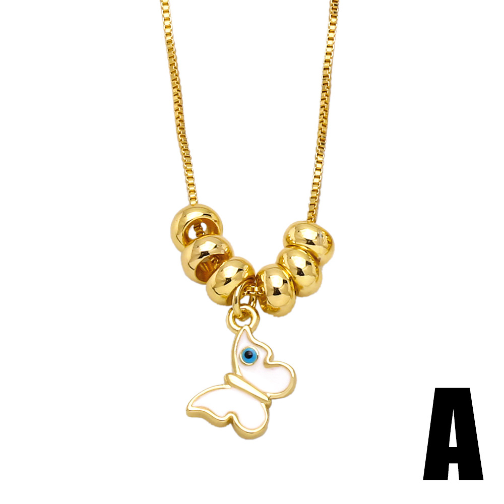 Fashion Star Butterfly Elephant Copper Necklace Plating Zircon Copper Necklaces