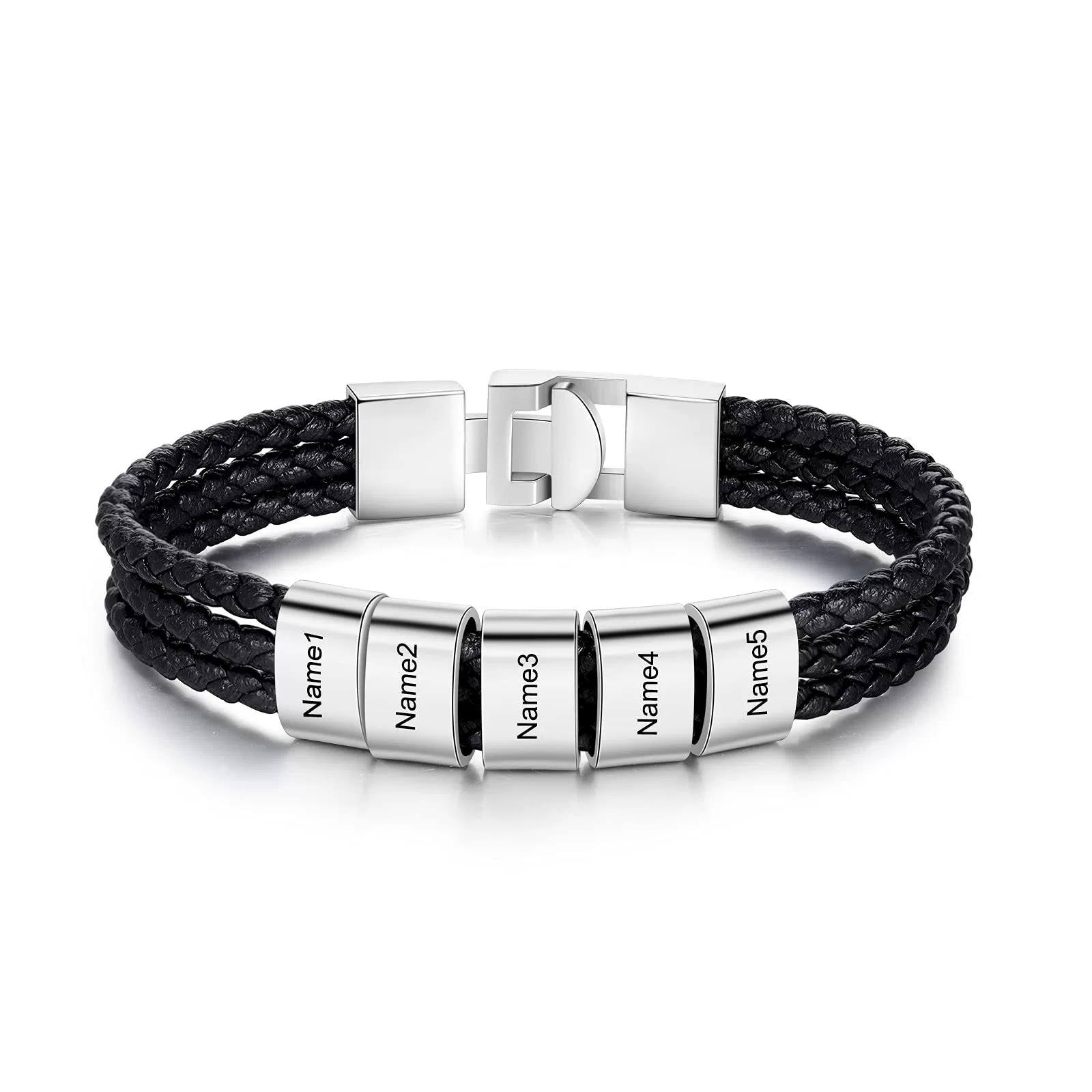 Black bracelet stainless steel