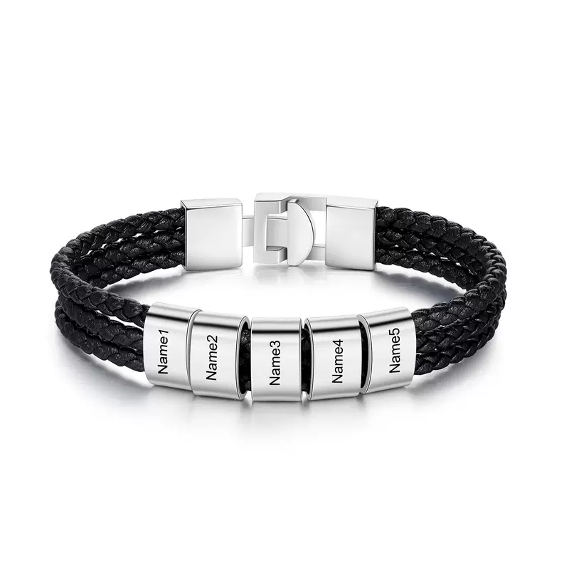 Black bracelet stainless steel