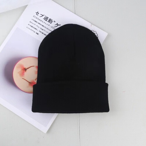 Custom-made solid-color knitted hats for foreign trade, women's autumn and winter versatile plain pure acrylic wool hats, men's Korean-style pullover caps