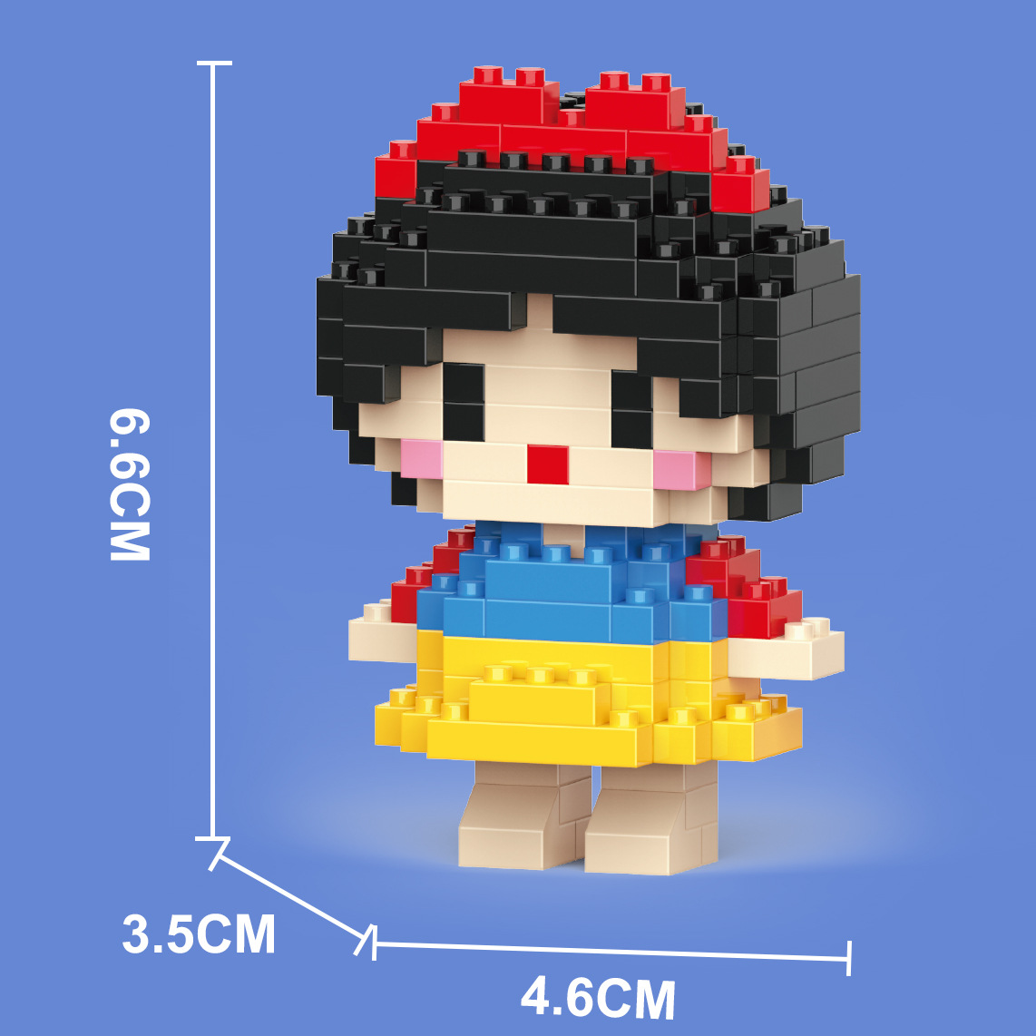 Compatible con LEGO gigante Panda flor azul lindo muñeca de dibujos animados montado bloques construcción juguete para niños puesto caja ciega al por mayor