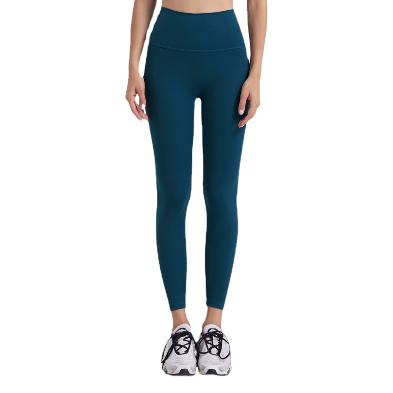 Lulu mismo estilo cintura alta desnuda sensación de no vergüenza línea yoga pantalones mujeres elástico apretado hip lifting deportes fitness Leggings