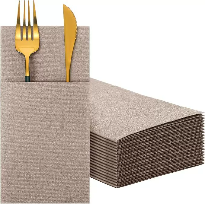 亚马逊热销加厚纸巾餐厅航空酒店多规格单层一次性刀叉无尘纸餐巾