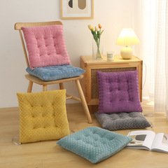Winter seat cushion chair pad for the ground, long sitting buttocks office dormitory chair pad for students, fuzzy grid seat cushion