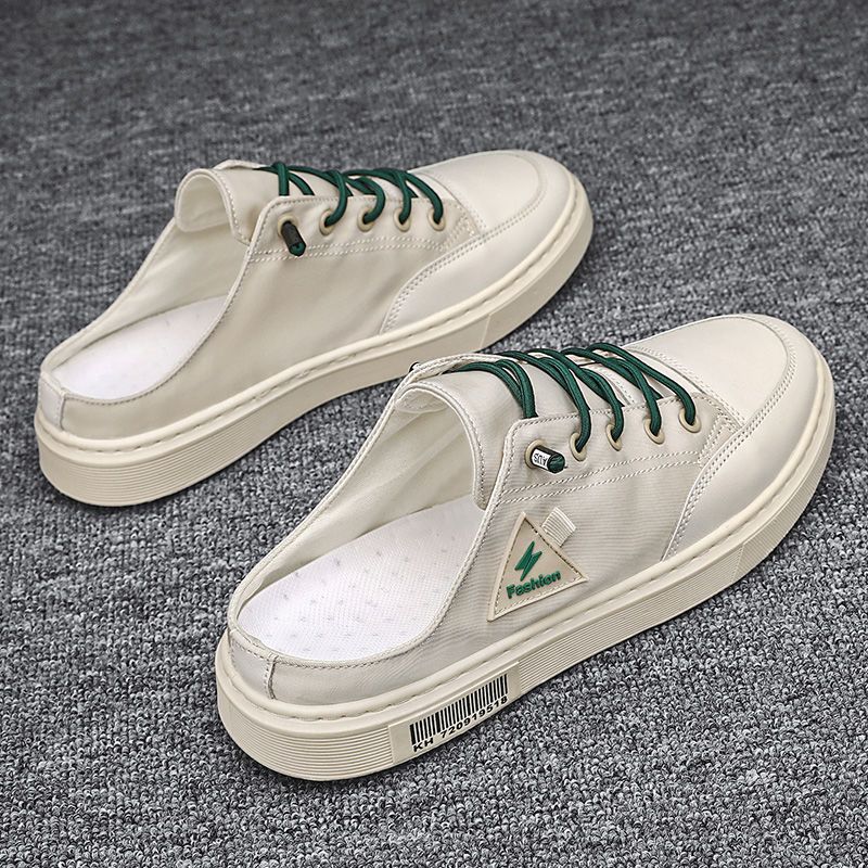 Bozhou Slippers for Men - Summer Outdoor Wear, Breathable and Anti-Odor, Lazy Person One-Piece Half Slip Casual Sports No Heel Trendy Shoes