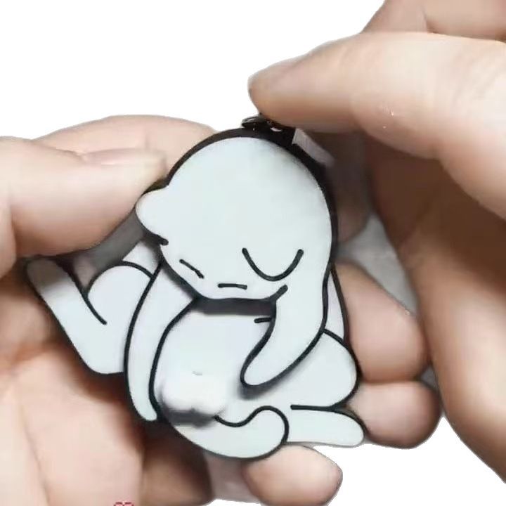 Colgante de acrílico de gatito creativo, accesorios de llavero girables, mochila escolar de dibujos animados para estudiantes, adornos para niños, personalidad, todo fósforo