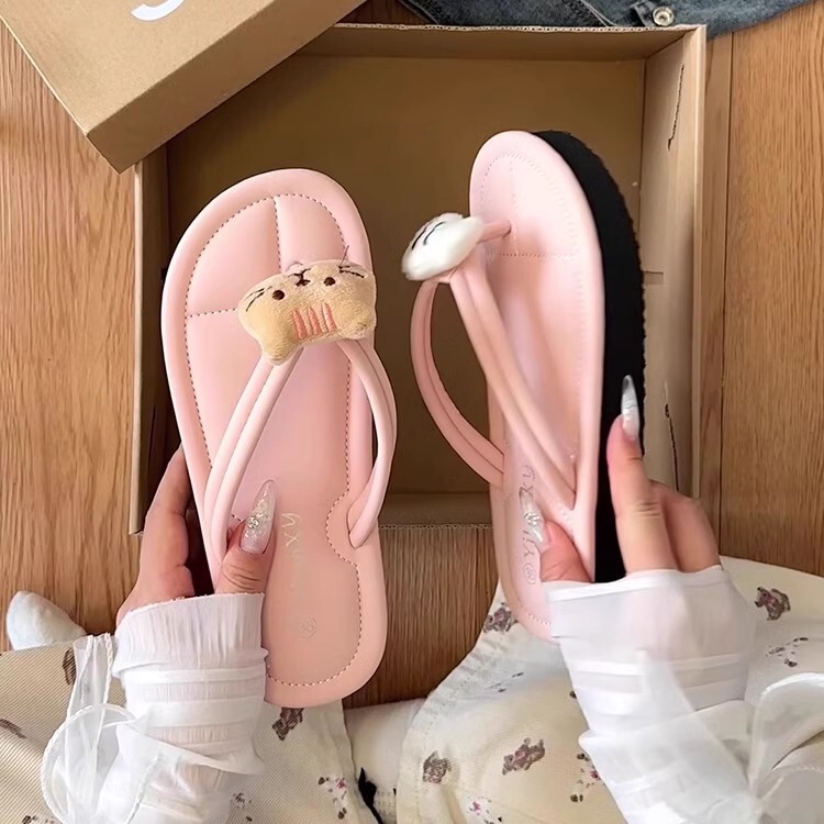 Flip-Flops for Women's Summer Outer Wear Non-Slip Soft Bottom Cute Cartoon Fashion 2025 New Versatile Thick-Soled Sandals for Women Flip-Flops for Women's Summer Outer Wear Non-Slip Soft Bottom Cute Cartoon Fashion 2025 New Versatile Thick-Soled Sandals for Women