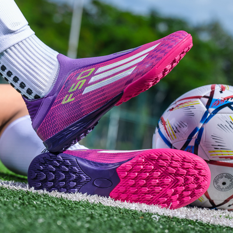 Zapatillas de Fútbol Tejidas para Entrenamiento y Competición AG, Suela de TPU, Transpirable, para Césped