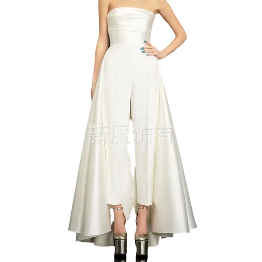 Amazon AliExpress nuevo mono tubo superior simple elegante vestido de novia