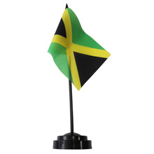 牙买加旗帜办公桌旗会议室谈判旗 塑料台式小国旗 桌面迷你小摆件