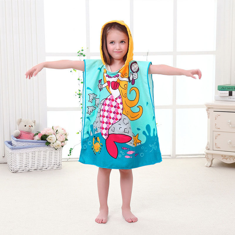 Factory Direct Sales Children's Bath Towel Cloak Children's Hooded Bathrobe Cartoon Print Wearable Bath Towel Wholesale Factory Direct Sales Children's Bath Towel Cloak Children's Hooded Bathrobe Cartoon Print Wearable Bath Towel Wholesale