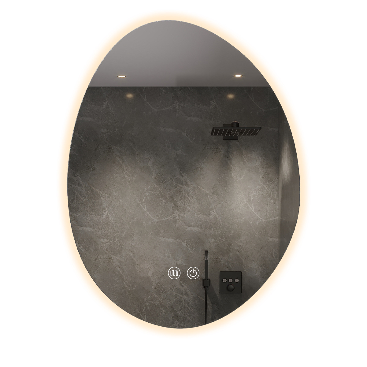 Espejo de baño de forma irregular, espejo de baño inteligente, espejo de vestir, espejo de maquillaje colgado en la pared con luz, espejo de baño