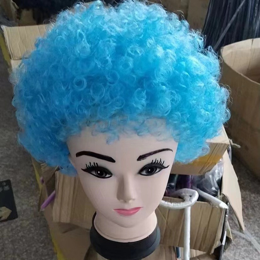 Día de los niños del 1 de junio payaso adulto divertido espectáculo peluca accesorios porristas gorras de color