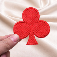 麗的撲克牌黑桃布貼刺繡服裝包配飾補丁外貿亞馬遜套裝patch