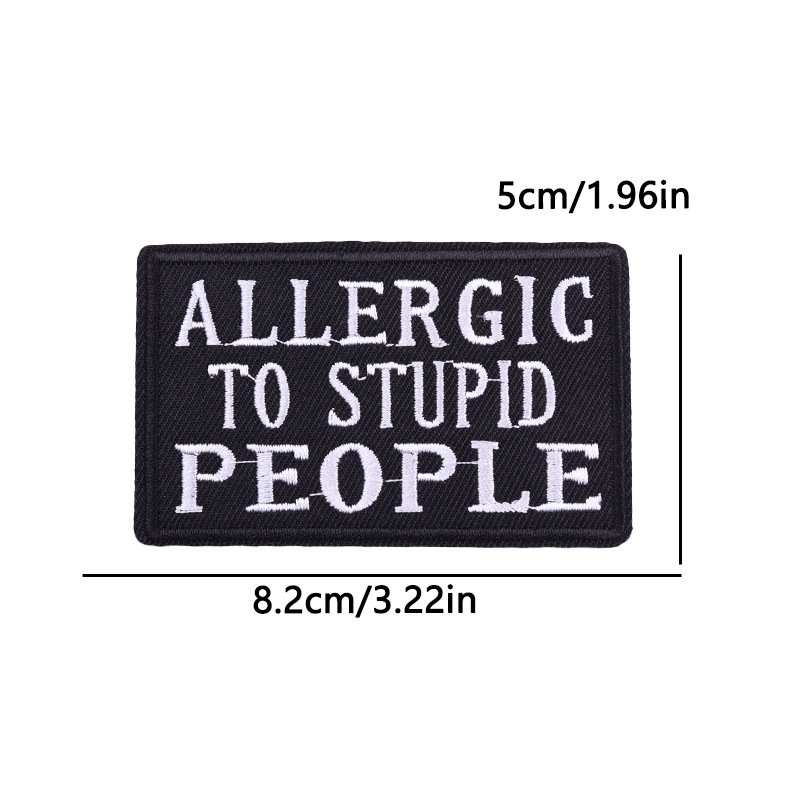 7g Weight Clothing Sticker Patches Classification 1 Piece Quantity Embroidery thread Material Slogan Pattern Classic Style Style 1 Piece Slogan Classic Style Embroidery Thread Clothing Sticker Patches 7