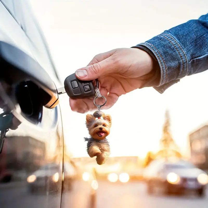Nuevo transfronterizo lindo perro acrílico material plano accesorios de mochila para automóviles decoración del hogar