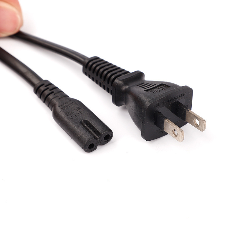 Japanese standard two-pin flat plug with figure-eight connector VCTF Japanese standard two-pin figure-eight connector power cord Japanese electrical appliance AC connection cable Yanhui Japanese standard two-pin flat plug with figure-eight connector VCTF Japanese standard two-pin figure-eight connector power cord Japanese electrical appliance AC connection cable Yanhui