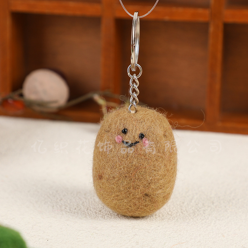 尼泊尔手工羊毛毡成品蔬菜水果面包挂饰萝卜钥匙包挂饰品挂件配饰|undefined