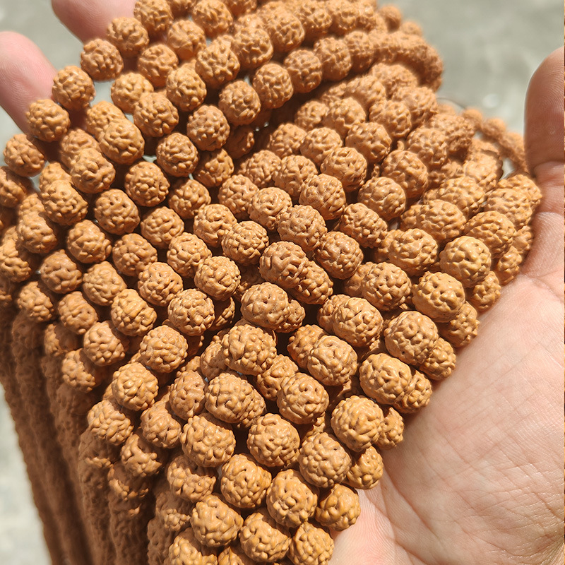 Golden Toad Pattern Small Vajra Bodhi 108 Beads Bracelet Five-Petal Buddhist Prayer Beads for Men and Women
