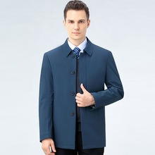 品牌冬季轻薄款羽绒服男新款翻领男装羽绒夹克外套商务休闲爸爸装