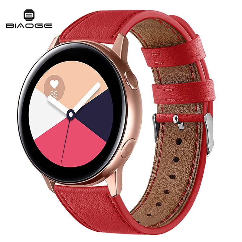 Suitable for Samsung Galaxy Watch Active Smart Watch Straps, First-Layer Leather Round-Tail Leather Strap Suitable for Samsung Galaxy Watch Active Smart Watch Straps, First-Layer Leather Round-Tail Leather Strap