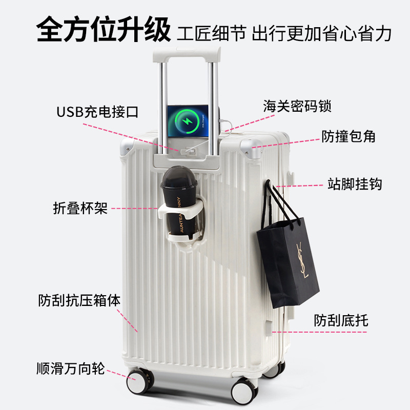 Maleta multifuncional para PC de alto valor Maleta trolley de moda para mujer Maleta de embarque para hombre Maleta de contraseña fuerte y duradera