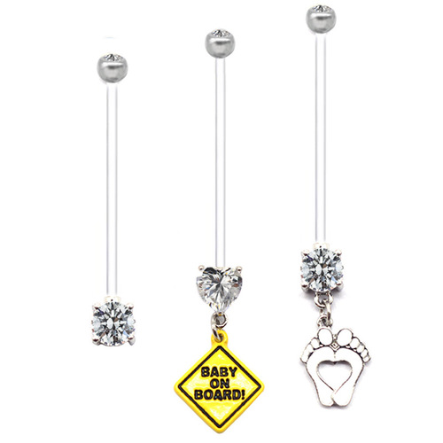 Gaibei European and American cross-border pregnant women's belly button ring, ankle ring, navel ring, navel nail, navel ornament, zircon belly button ring manufacturer