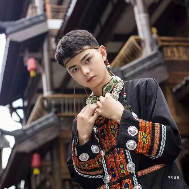 March 3Rd New Style Zhuang Ethnic Clothing Travel Photography Black Suit Miao Men's Clothing Festival Ethnic Clothing Male Adult Is