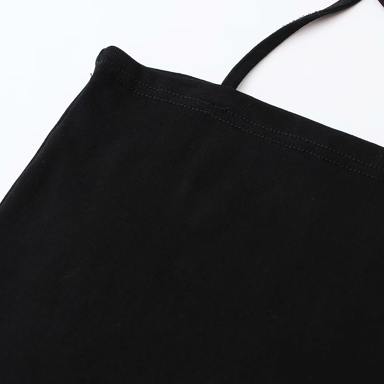 1417-21 가을 홀터 직각 슬림 신축성 서스펜더 숄 가디건 쇼트 탑 투피스 세트