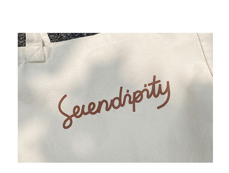Women's Large Canvas Letter Streetwear Open Canvas Bag display picture 22