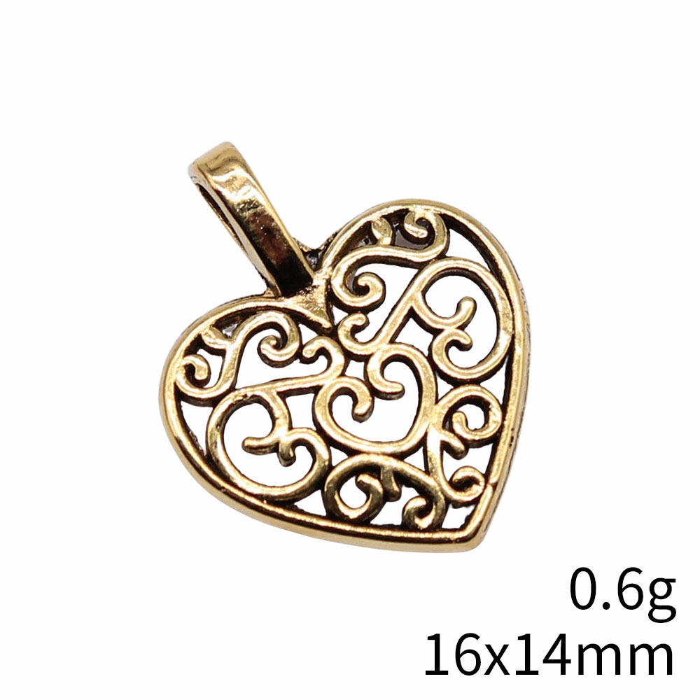 1 Piece Simple Style Heart Shape Alloy Plating Pendant Jewelry Accessories display picture 9