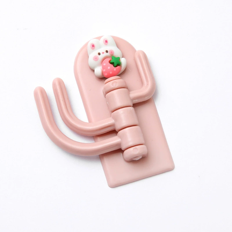 Cute cartoon three -hook hook Student dormitory wall without trace avoidance sticking hook wall door behind the key hook