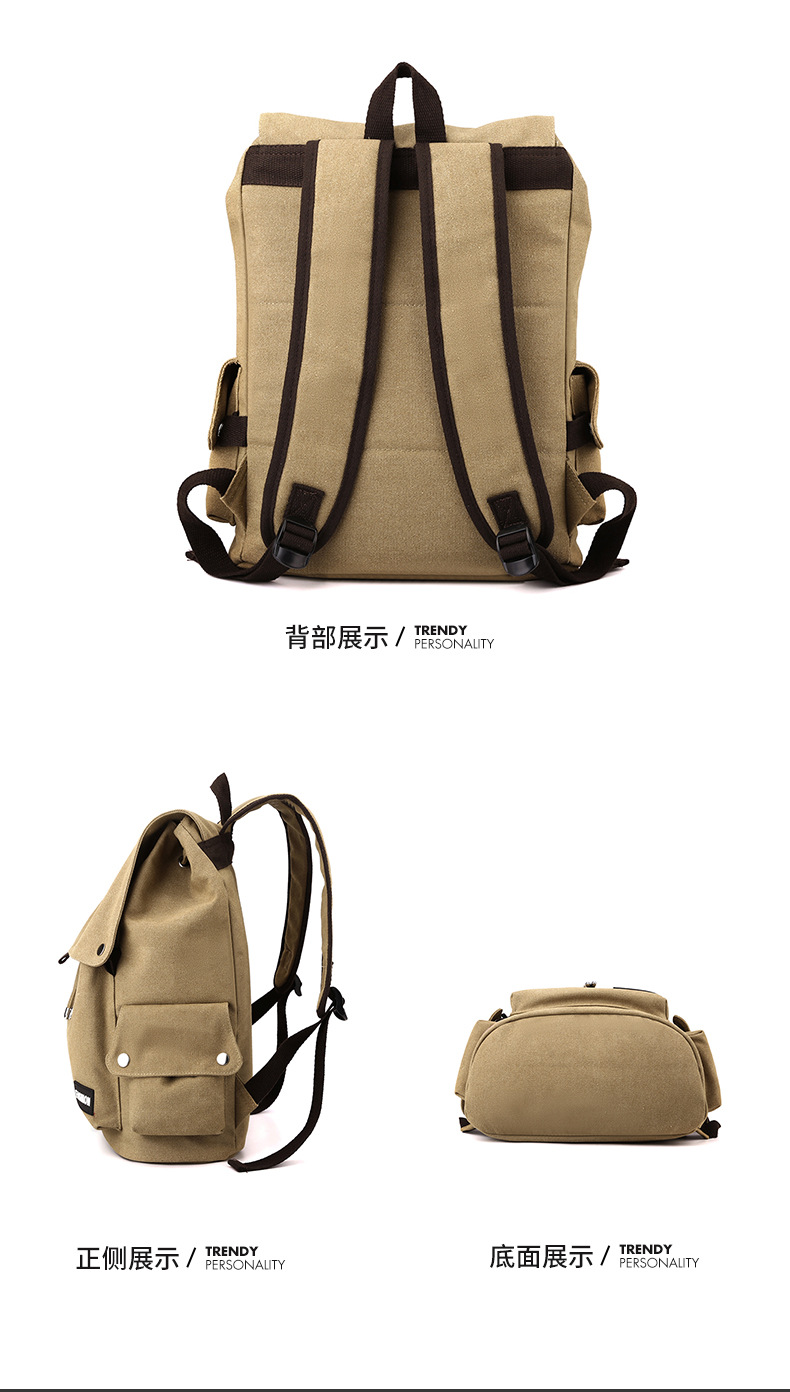 2023 New personalized Hong Kong-style backpack, large-capacity fashionable and trendy schoolbag, versatile and casual nylon student backpack undefined