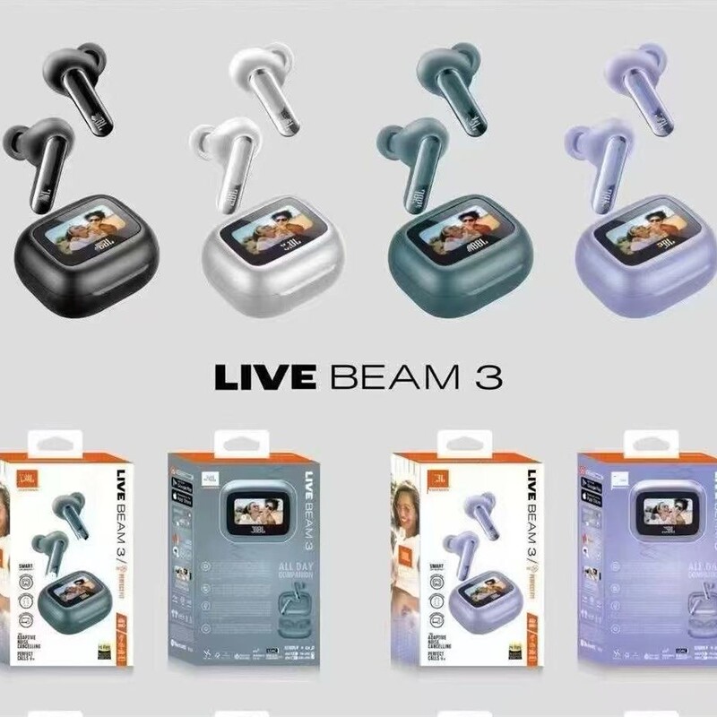クロスボーダー新 LIVE BEAM3 ワイヤレスヘッドセットインイヤー TWS ノイズリダクションデジタルディスプレイスクリーン Bluetooth ヘッドセット通話|undefined