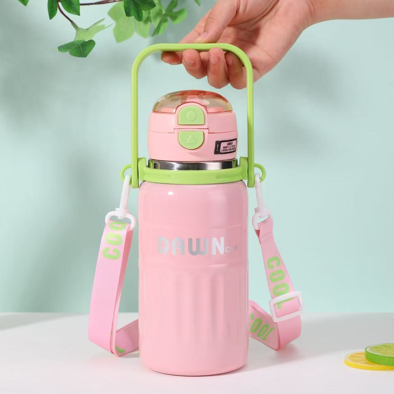 Edelstahl Isolierflasche Mit Strohhalm Für Sport Und Outdoor_voghion.com